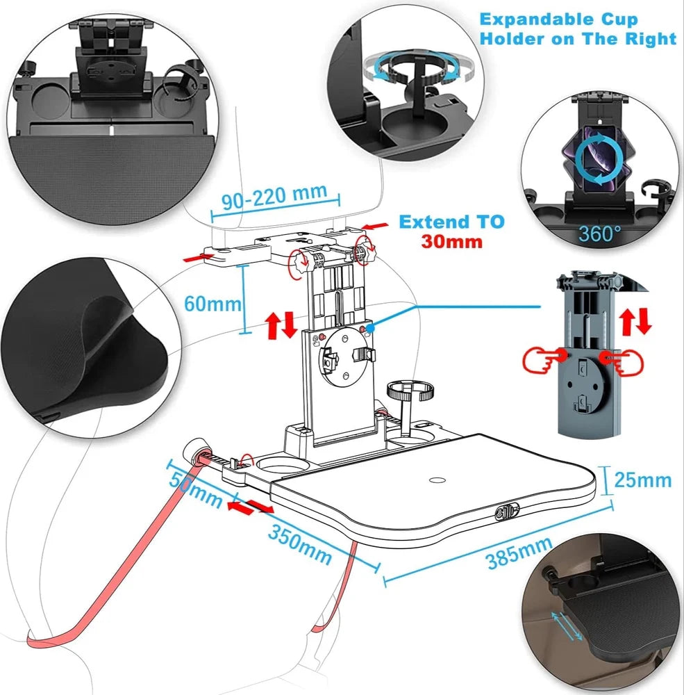Folding Tray Table™ | Car Back Seat Tray